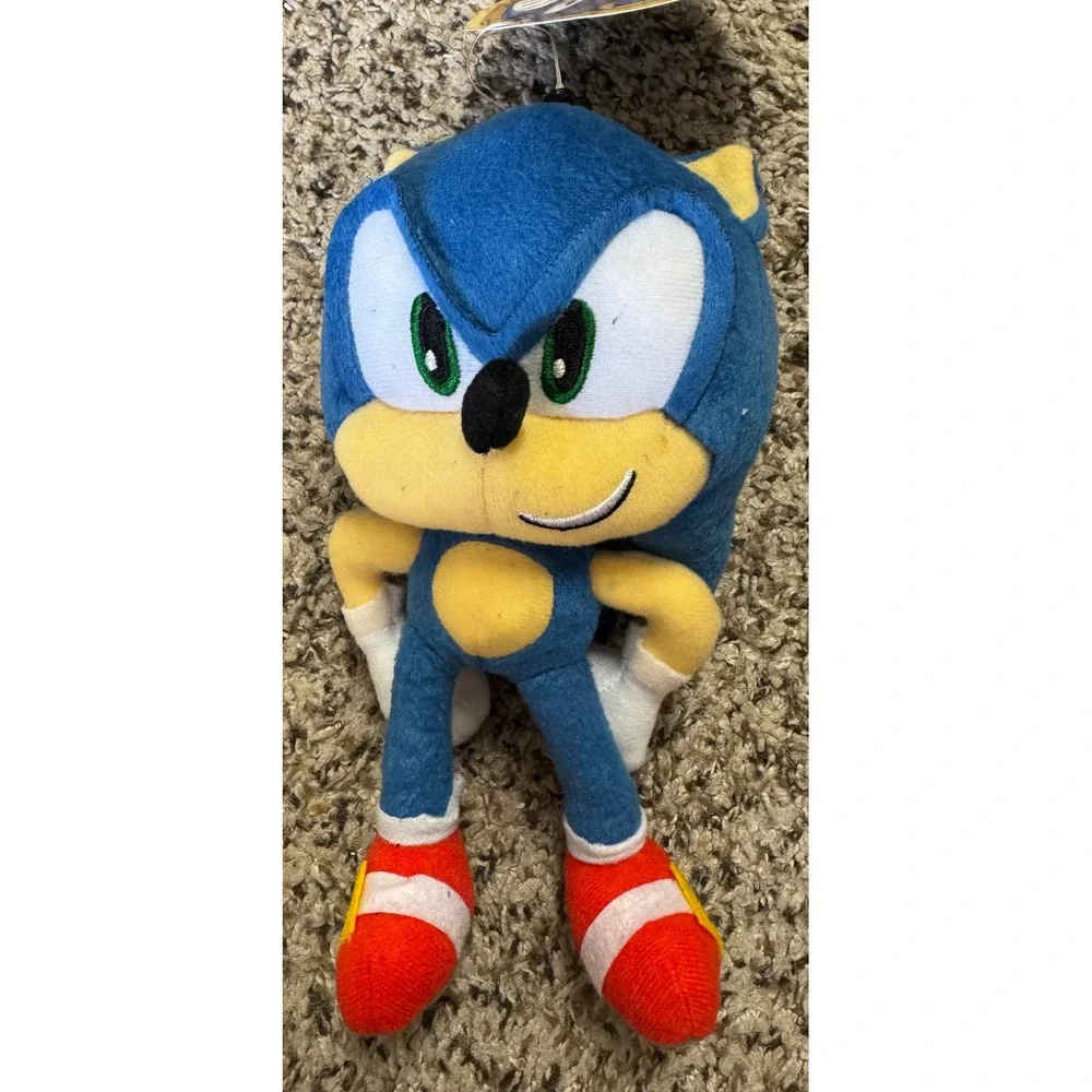 Sonic the Hedgehog Plush Stuffed Animal Toy Sega Blue Yellow NWT